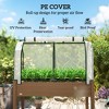 Raised Garden Bed with PE Greenhouse Cover Outdoor Planter Box for Herbs and Vegetables, 48 x 22 x 46 inch - 4 of 4