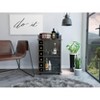NicBex Mobile Kitchen Island Cart Morden Kitchen Carts on Wheels with Storage, 1 Glass Cabinet Door and 6 Bottle Rack for Kitchen - 4 of 4