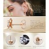 Gold Plated Sterling Silver Rose Stud Earrings, Hypoallergenic & Nickel-Free - 3 of 4