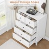 5/6 Drawer Dresser for Bedroom with Gold Handles, Modern Wooden Chest of Drawers and Storage Organizer for Living Room, Entryway, or Hallway - 3 of 4