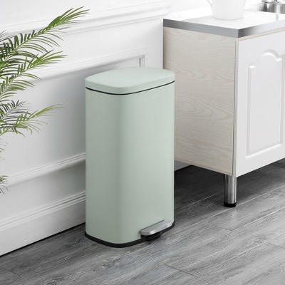 Pistachio Gelato Stainless Steel 8-Gallon Step Trash Can