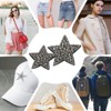 Unique Bargains Iron On Durable DIY Clothing Double Star Rhinestone Patches 2 Pcs - 4 of 4