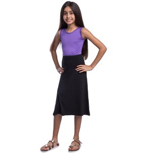 Girls Casual Elastic Waist A-Line Skirt - 24sevenKid™ - 1 of 4