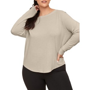 Adore Me Women's Molly Longsleeve Long Sleeve Tee Lounge - 1 of 4