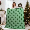 Lomsoe Christmas Throw Blanket Xmas Tree Flannel Blanket Soft Cozy Blankets for Winter Holiday Home Bed Sofa Couch Chair Camping - 2 of 4