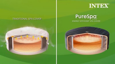 Tan Round Energy Efficient Spa Hot Tub Cover