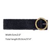 INSPIRE CHIC Women's Woven Stretchy Straw Rattan Round Buckle Elastic Boho Wide Waistband Belts 1 Pc - 3 of 4