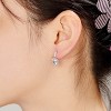 Guili Sterling Silver Drop Earrings with Colored Round CZ in Silver or Rose Gold Plating – A Chic, Elegant Choice for Every Occasion - 3 of 4
