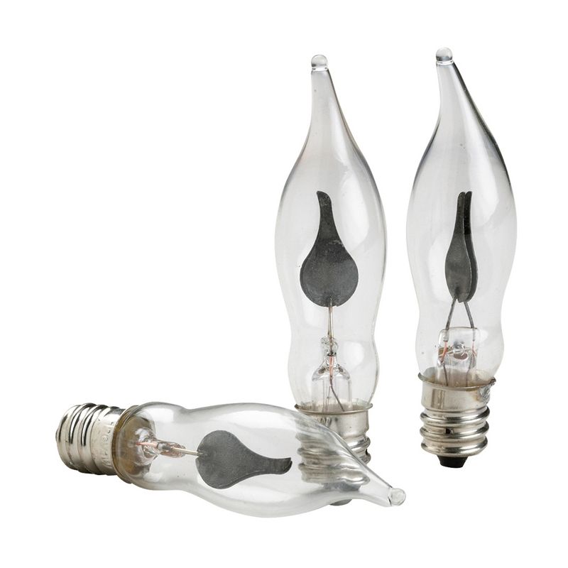 Rite Lite 3ct Flickering Electric Hanukkah Clear C7 Menorah Replacement Bulbs, 1 of 4