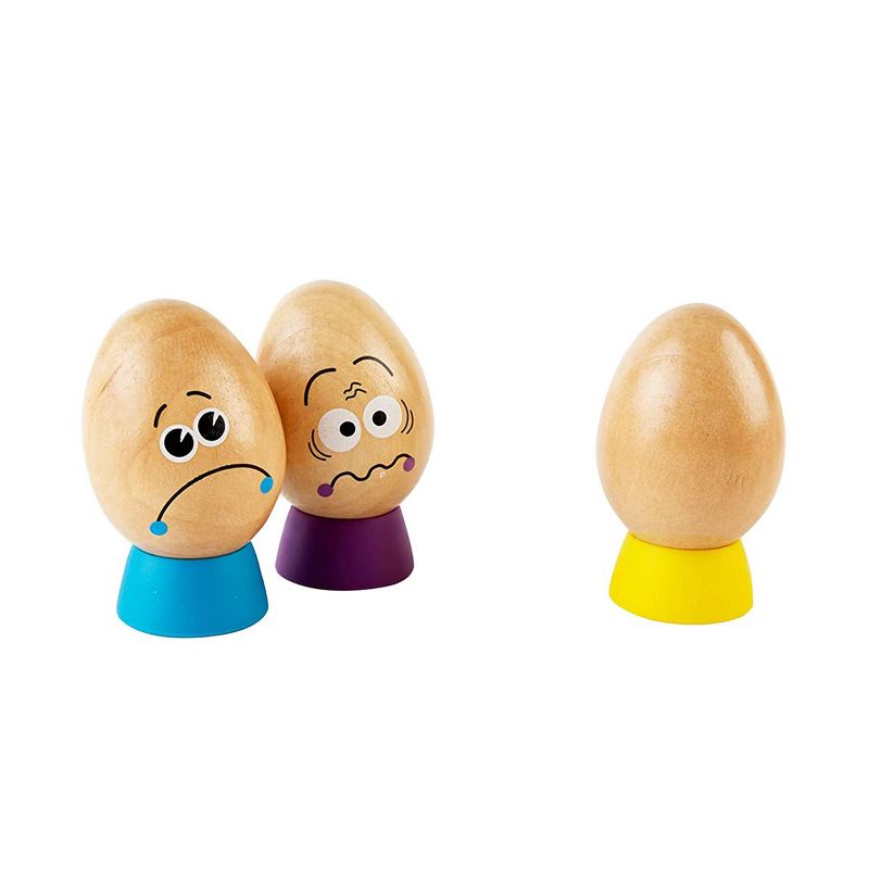 HAPE Eggspression - 6 Wooden Egg Figures and Book Set, 3 of 7