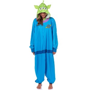 Seven Times Six Toy Story Union Suit Adults Alien Kigurumi Hooded Costume One Piece Pajama - 1 of 4