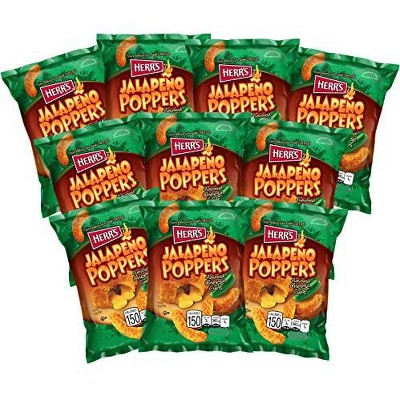 Herr's Jalapeno Popper Cheese Curls - 1.23 Ounce Bag (Pack of 10)