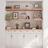 vidaXL Wall Shelf Light Brown 70.9 in.x19.7 in.x(0.8 in.-2.4 in.) Treated Solid Wood Oak - 3 of 4