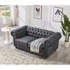 NicBex 66.5 Inch Faux Leather Loveseat Sofa,2-Seat Upholstered Sofa for Living Room,Small Space,Office,Apartment - 2 of 4