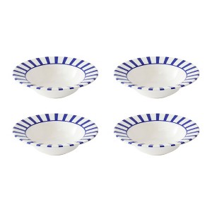Spode Steccato Cereal Bowl, Set of 4 - 7.5" Ceramic Bowls with Scenic Oriental Pattern, Microwave & Dishwasher Safe Asian-Inspired Tableware - 1 of 4