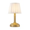 ALOADECOR Glam Cordless Table Lamp Touch Control with 3 Way Elegant Dimmable Rechargeable LED Lamp with Fabric Shade In Brass Finish - 4 of 4
