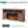 SinCiDo Fireplace TV Stand for 75" TV  w/ Fireplace & Sliding Barn Door, w/ Remote Control, 3D Flame, Fire Place TV Stands for Living Room - 3 of 4