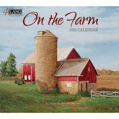 2022 Wall Calendar 12 Month 13.4"x24" On the Farm - Lang