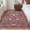 Garvee Washable Area Rugs for Living Room Bedroom Farmhouse Floral Print Non Slip Low Pile Carpet - 2 of 4