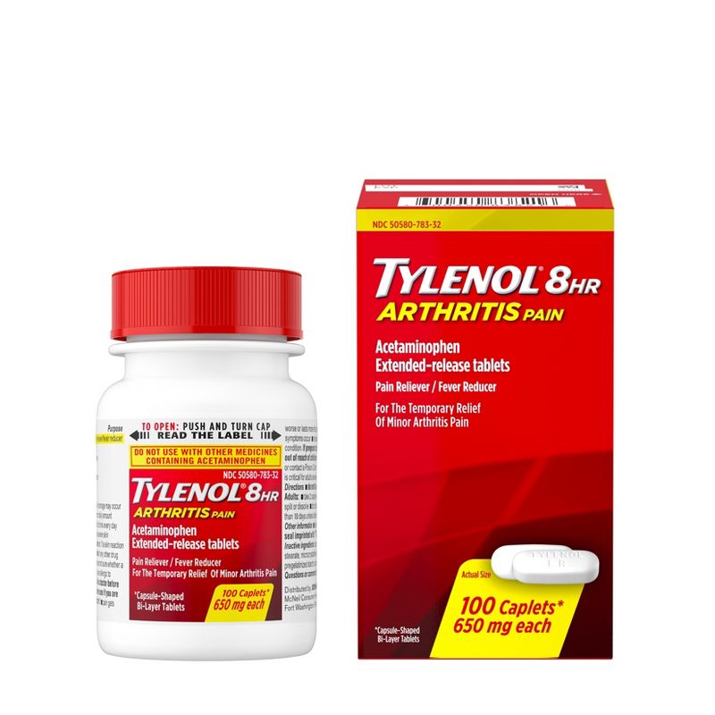 Tylenol 8 Hour Arthritis Pain Reliever Extended-Release Caplets - Acetaminophen, 3 of 11