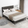 Infans Full Bed Frame Upholstered Platform Bed w/ Tufted Headboard Mattress Foundation - 4 of 4