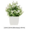 Unique Bargains Artificial Tree Bellflowers in Mini Square Cup Plastic 2.64"x2.64"x6.69" 1 Pc - 3 of 4