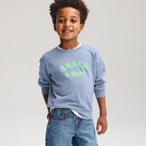 Toddler Boys' Snack Squad Crewneck Sweatshirt Cat & Jack™ Blue 12M