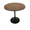NicBex 31.5" Round Dining Table Set for 4 Modern Dining Table with Metal Base with 4 Suede Chairs - 2 of 4