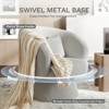 Lirago Light Gray Swivel Accent Chair - Modern Upholstered Barrel Chair with 360° Swivel, Dimensions 30.00"x27.60"x31.00" - 2 of 4
