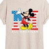 Women's - Disney - Mickey Flag All American Oversized Graphic T-Shirt - 2 of 4