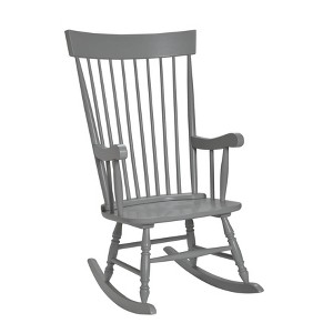 Gift Mark Modern Wooden Rocking Chair - Gray - 1 of 3