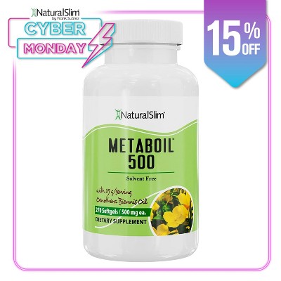 NaturalSlim Metaboil 500 with Evening Primrose Oil & GLA, 270 Softgels