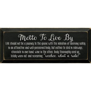 Slickblue Woohoo What a Ride Wall Sign – Wine & Chocolate Life Quote – Rustic Wood Decor for Home – 7x18, Color Options - 1 of 3