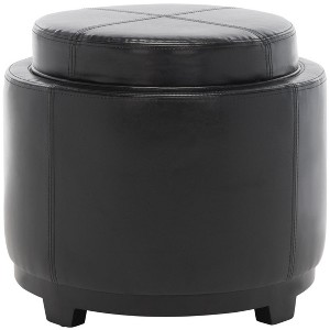 Chelsea Round Tray Ottoman - HUD8232 - Safavieh Couture - 1 of 4