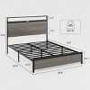 Accent Bed Frame Modern Wood Grain Design with Underbed Storage for Bedroom 60 Inch Wide - 3irtyhousy - 4 of 4