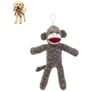 Cozy Buddy Sock Monkey Dog Toy ¨C Soft Plush Dog Toy with Squeaker, Polyester Fiber, Cuddly Sock Monkey for Light Chewing. (Pack of 1) - 1 of 1