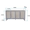 Accent Cabinet 4 Door Wooden Cabinet Sideboard Buffet Server Cabinet Storage Cabinet, for Living Room, Kitchen and Dining Room - 3 of 4