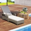 Tangkula Outdoor 6-Position Adjustable Chaise Patio Recliner w/ Backrest Cushion & Pillow - 2 of 4