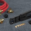 VEVOR PEX Pipe Crimping Tool Kit, Pro Press Crimper for 3/8", 1/2", 3/4", 1" Crimp Rings, with 3 Jaw Dies, PEX Tubing Cutter, Go/No-Go Gauge, Black - 2 of 4