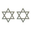 Hallmark Blue Stone Star of David Hoop Earrings - 2 of 4