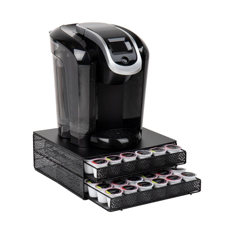 Mind Reader Single-Serve Coffee Pod Organizer with 2 Drawers 72 Pod Capacity Metal Mesh, 1 of 7