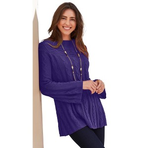 Jessica London Cable Sweater Tunic - 1 of 3
