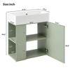 Lyngins 21.6" Storage Bathroom Vanity, Freestanding Vanity with Ceramic Sink & Overflow, Bathroom Storage Cabinet, Small-to-Medium Bathrooms - 4 of 4