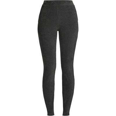 Lands' End Women's Plus Size Petite Sport Knit High Rise Corduroy Leggings  - 1x - Charcoal Heather : Target