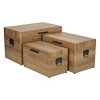 Cheung's Sable Set of 3 Trunks with Black Handles - Brown - 4 of 4