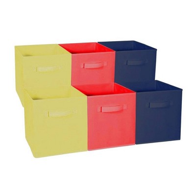 Image of Sorbus 6pk Home Storage Bundle Drawer and Closet Bins Yellow Red Navy