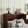 Queen Size Vintage Murphy Bed with Storage Drawer, Solid Pine Wood Cabinet Bed with Rattan Decoration for Guest Room-Baofuwish - 2 of 4