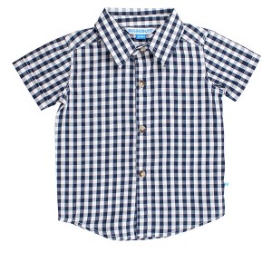 RuffleButts Toddler Short Sleeve Button Down Shirt - 1 of 4