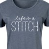 Women's - Instant Message - Lifes A Stitch Graphic T-shirt Dress - 2 of 4