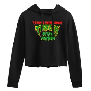 Women's - Teenage Mutant Ninja Turtles - Movie Logo Cropped Graphic Hoodie - 1 of 3
